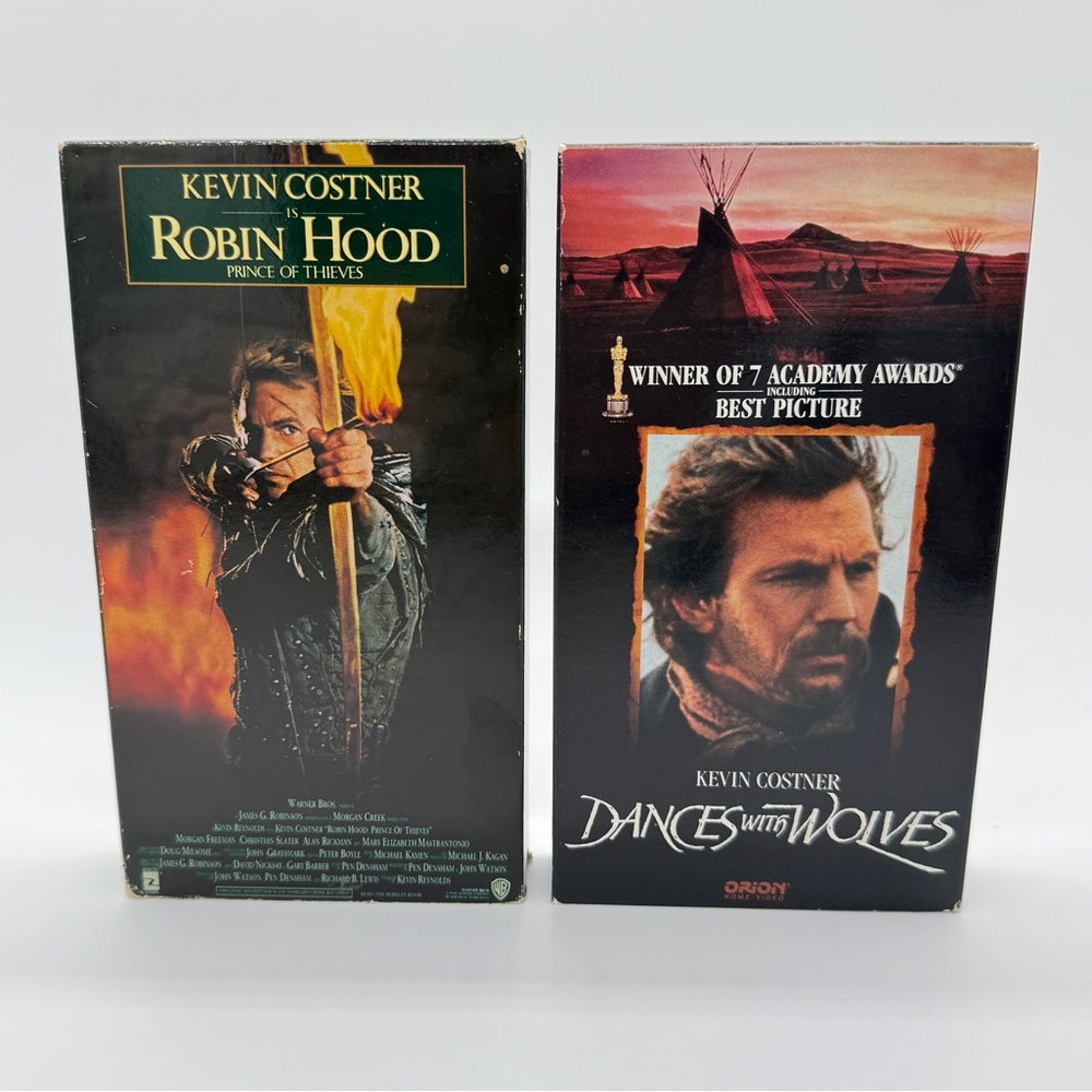 VHS Movie Compilation Robin Hood Prince of Thieves Dances with Wolves